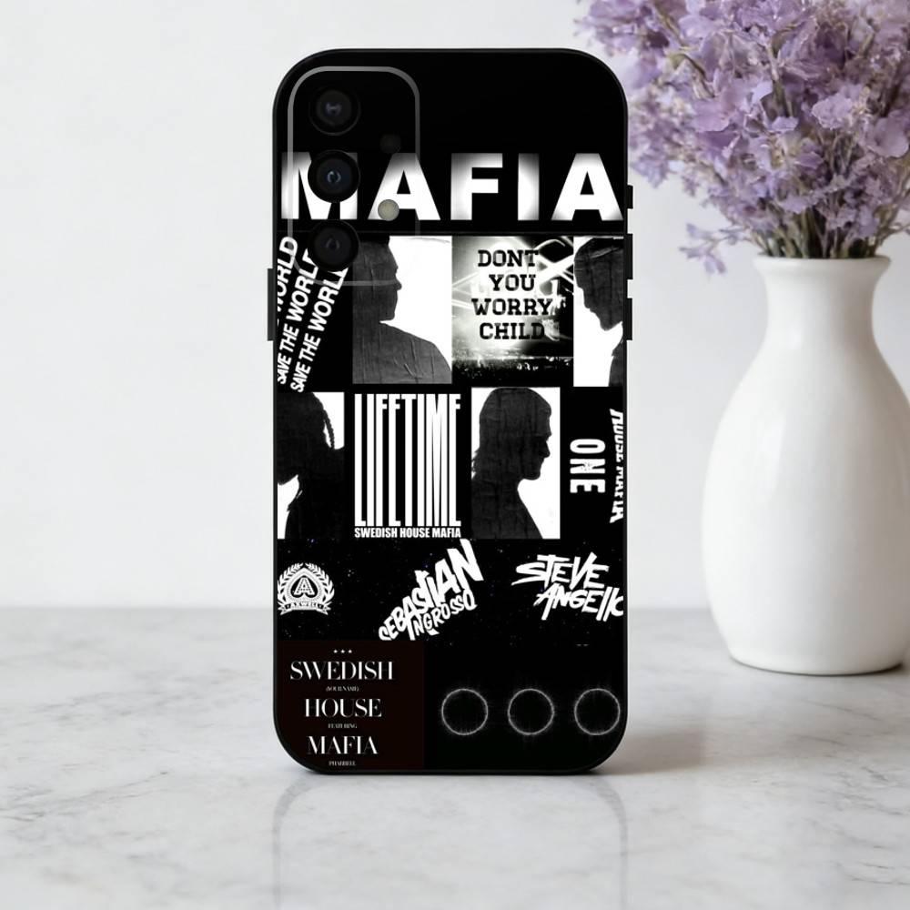 Cool S-Swedish H-House Mafia Band Phone Case For Samsung Galaxy A73,A72,A71,A70,A53,A52,A51,Others Soft Black Cover