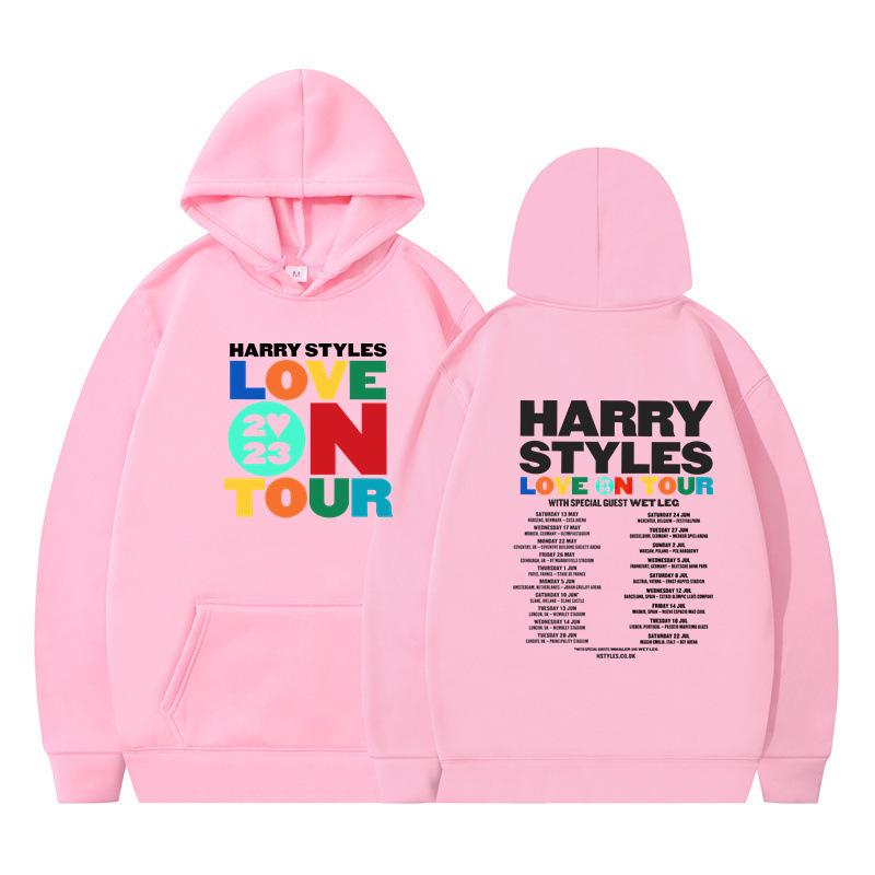 SS26 New Arrivals: Harry Styles Print Unisex Loose Casual Fleece-Lined Hoodie