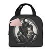 Xenomorph And A Cat Insulated Lunch Bag for Kids School Cooler Thermal Food Box Tote Portable Lunch Boxes Container