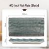 Wuhe Nordic Style 12-inch Dark Grey Ceramic Fish Plate