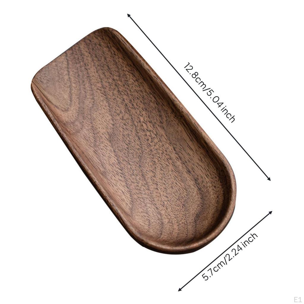 Walnut Tea Serving Board Small Wooden Tray Grain for Hosts
