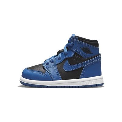 Air 1 Retro High OG TD Dark Marina Blue Baby-Sneaker Schwarz Weiß AQ2665-404