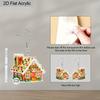 2D Flache Weihnachts-Süßigkeitenhaus Hängeohrringe, Leichtes Acrylmaterial, Geeignet für Frauen, Ideal für Partygeschenke, Schmuck und Weihnachtsgeschenke.