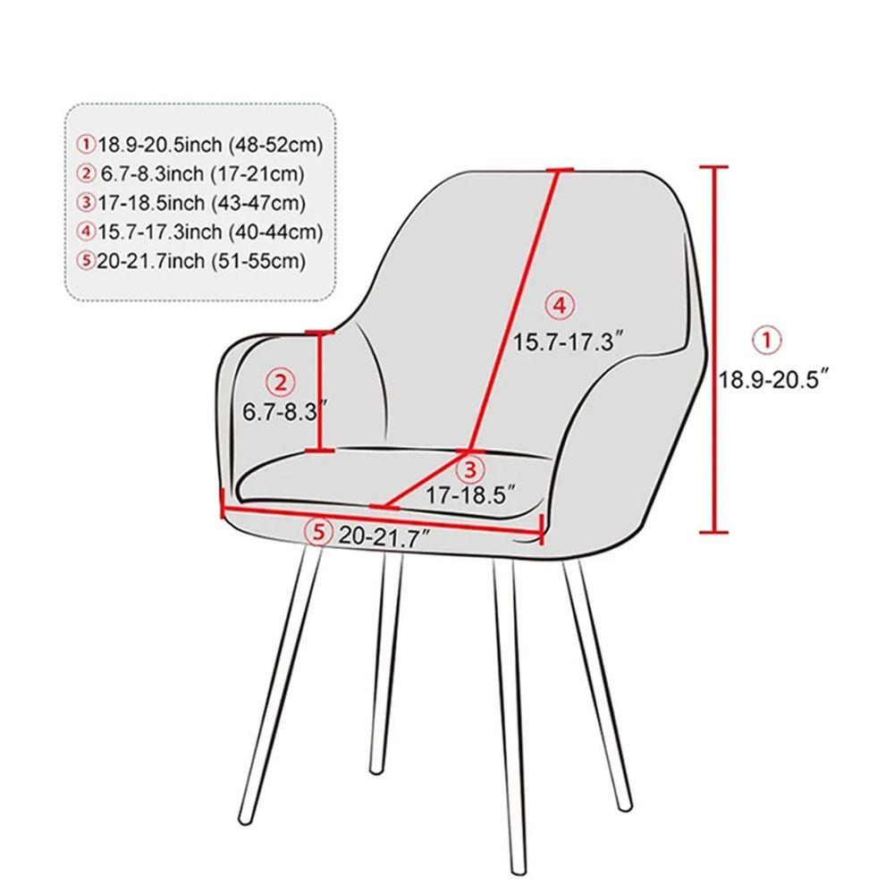 High-elastic Hotel Dining Chair Cover Anti-slip Jacquard Seat Cover Dust-proof Soft High Armchair Cover