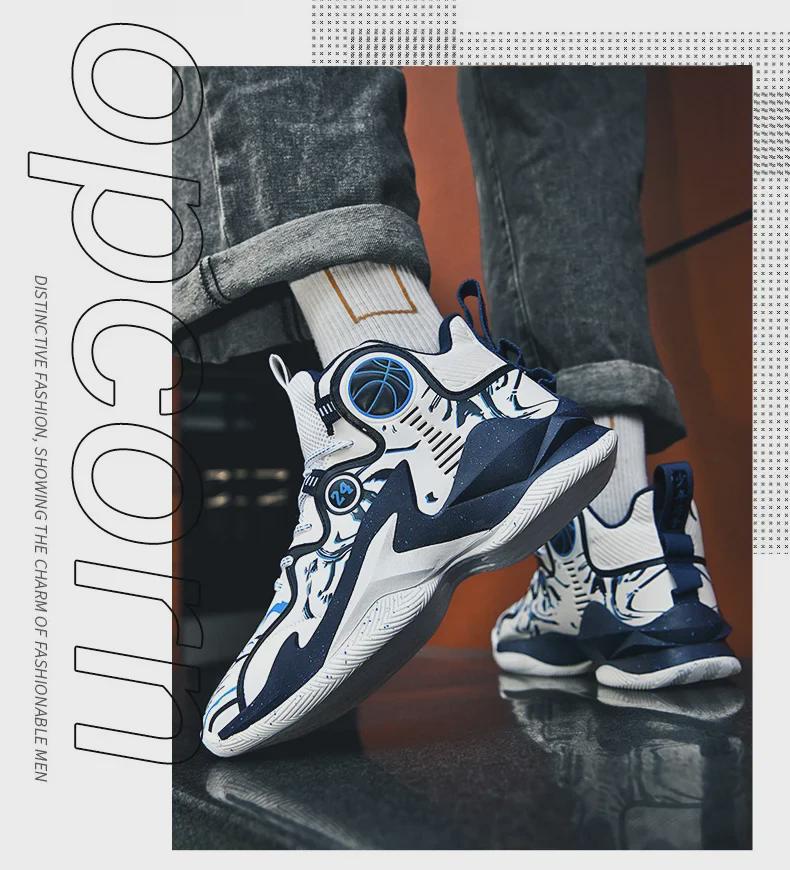 Winter Style Anti-Slip Leather Waterproof Basketball Sneakers for Couples