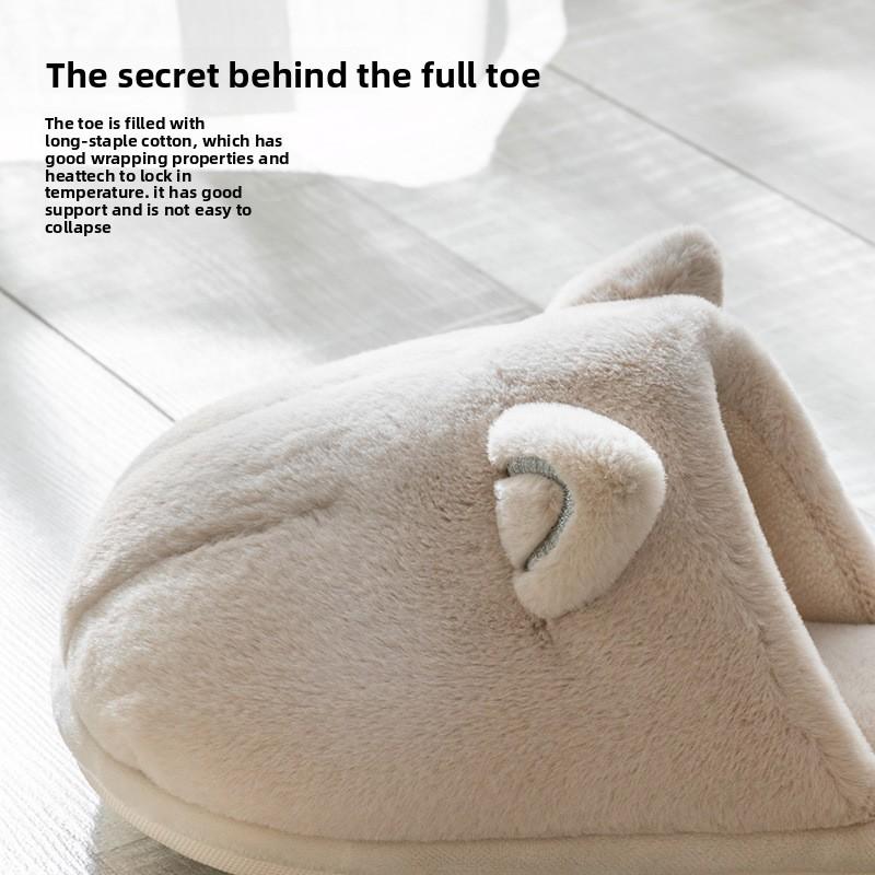 Cute Cat Paw Slippers For Women Men Winter Non Slip Warm Home Indoor Comfort Footwear