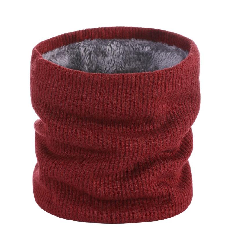 New winter warm scarf outdoor sports outer neck cover couple solid color velvet cover
