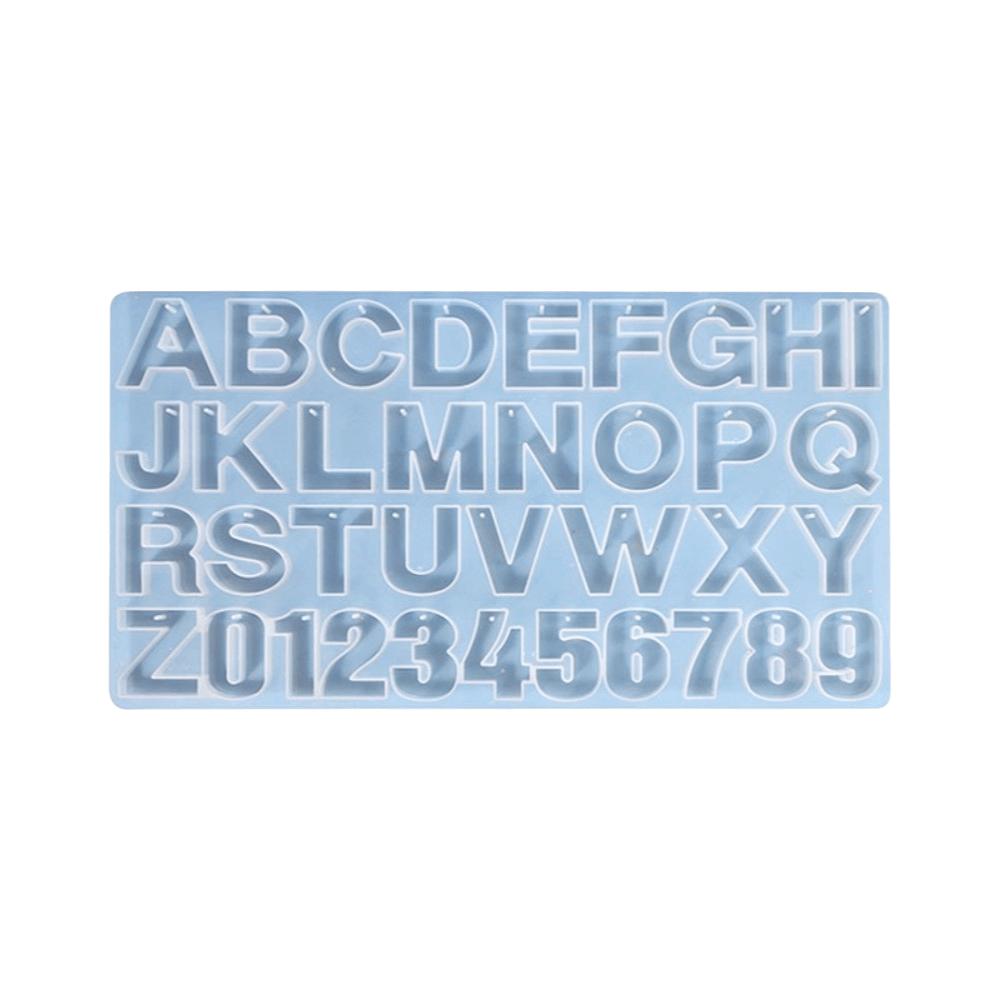 Reusable 26 Letter Mold A-Z Number Keychain Silicone Mold Handmade Alphabet Mold  DIY Crafts
