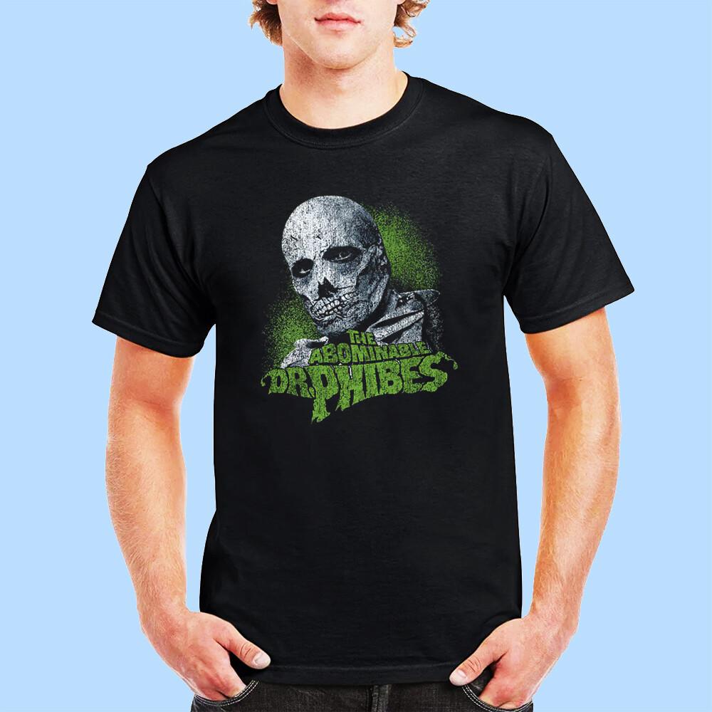 New Dr. Phibes, Horror, Vincent Price Premium Black Unisex T-Shirt Size S-5XL S