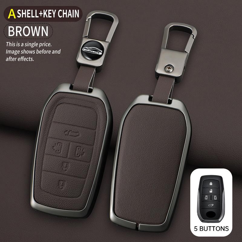 2 3 4 5 6 Buttons Car Key Case Cover For Toyota Gr Sport C-Hr Gazoo Rav4 Racing Mirai Avensis Zinc Alloy Keychain Accessories
