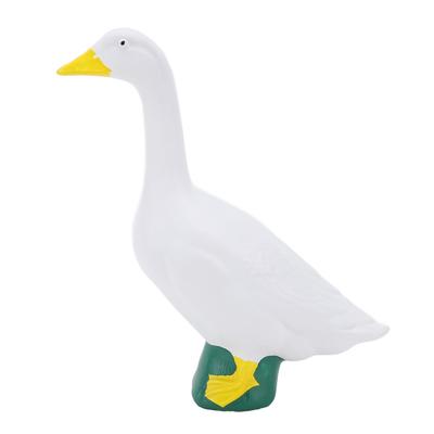 Weiße Gans Statue 18cm Harz Gans Figur Ornament für Außengarten Veranda Desktop Dekoration