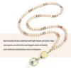 Stainless Steel Clasp Wood Beaded Lanyard Natural Wood Bead Bead Teacher Lanyard  Ship Cards