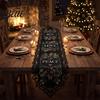 Weihnachts-Esstisch Saisonale Geschenke Rand Vintage mit Hohl-Accessoire Läufer Feiertagsläufer für die Familie