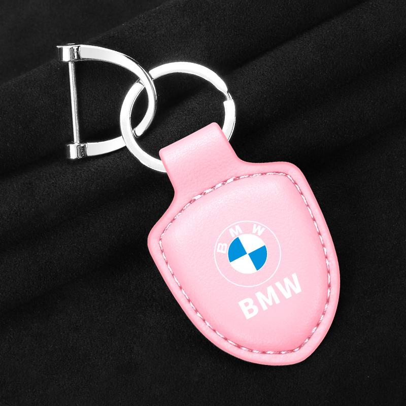 Leather Car Emblem Keychain Keyring For BMW E60 F10 E46 F30 E90 G11 G12 G30 G38 F20 X5 E70 E39 E36 E87 X7 E92 E91 E28 G20 yshk28