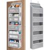 Over the Door Organizer Storage 5 Shelf Hanging Door Organizer with 5 Large Capacity Pockets for Bedroom Bathroom 1pcs