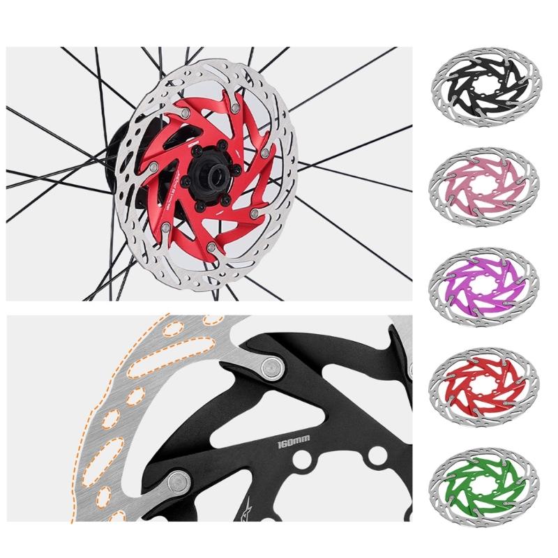 Center Lock Hydraulic Disc Brake Rotors 160mm Central Locking Bicycles Disc Brake Rotors for Road Bike Mountain Bike Rotors