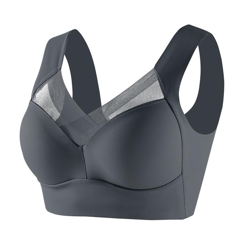 Plus Size Extended Fit Vest Style Seamless Bra, Wireless Fixed Pads Beauty Back Comfort Everyday Underwear for Women