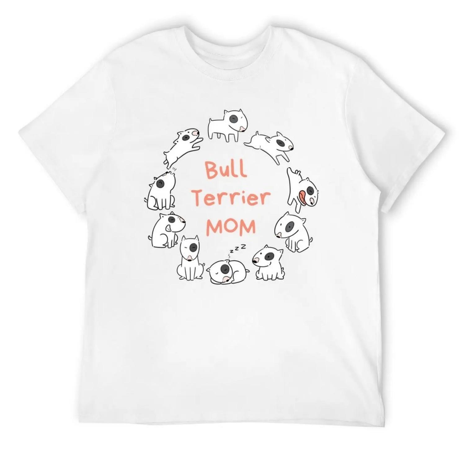 Bull Terrier Mom T-Shirt sweat cute tops t shirts men S