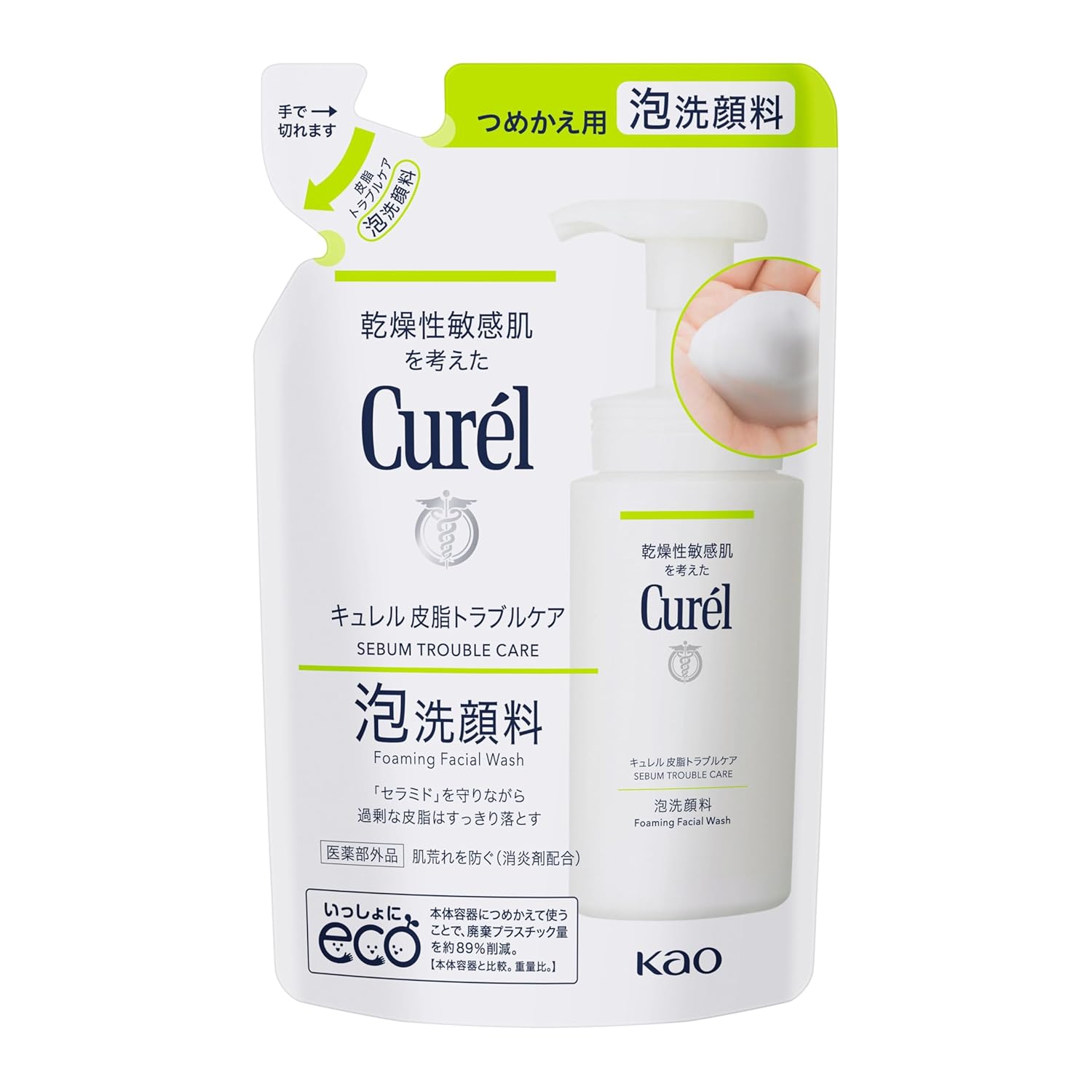 Curel Sebum Trouble Care Foaming Cleanser Refill 130ml