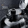 1.7L Gym Water Bottle Large Sports Training Camping Drink Kettle Removable Straw