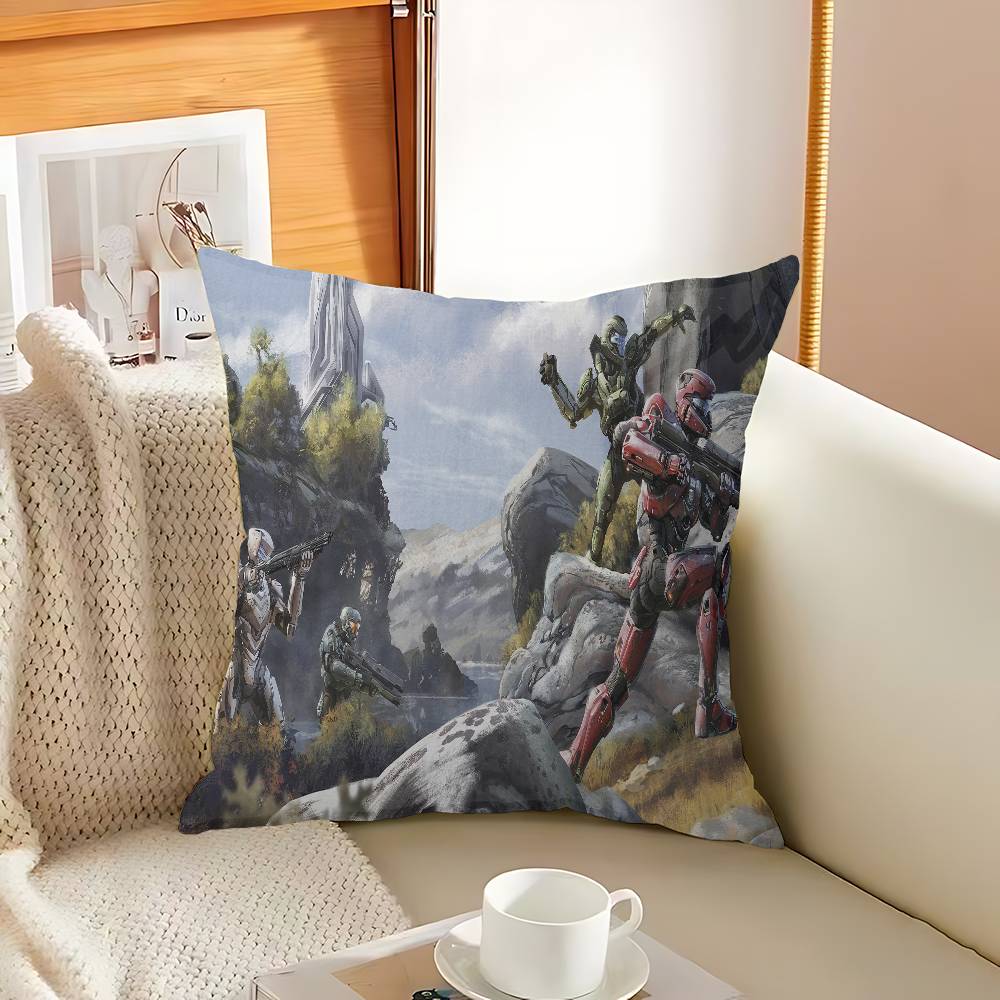 Game H-Halos Pillow Gift Home Office Decoration Pillow Bedroom Sofa Car Cushion CoverPillow Case