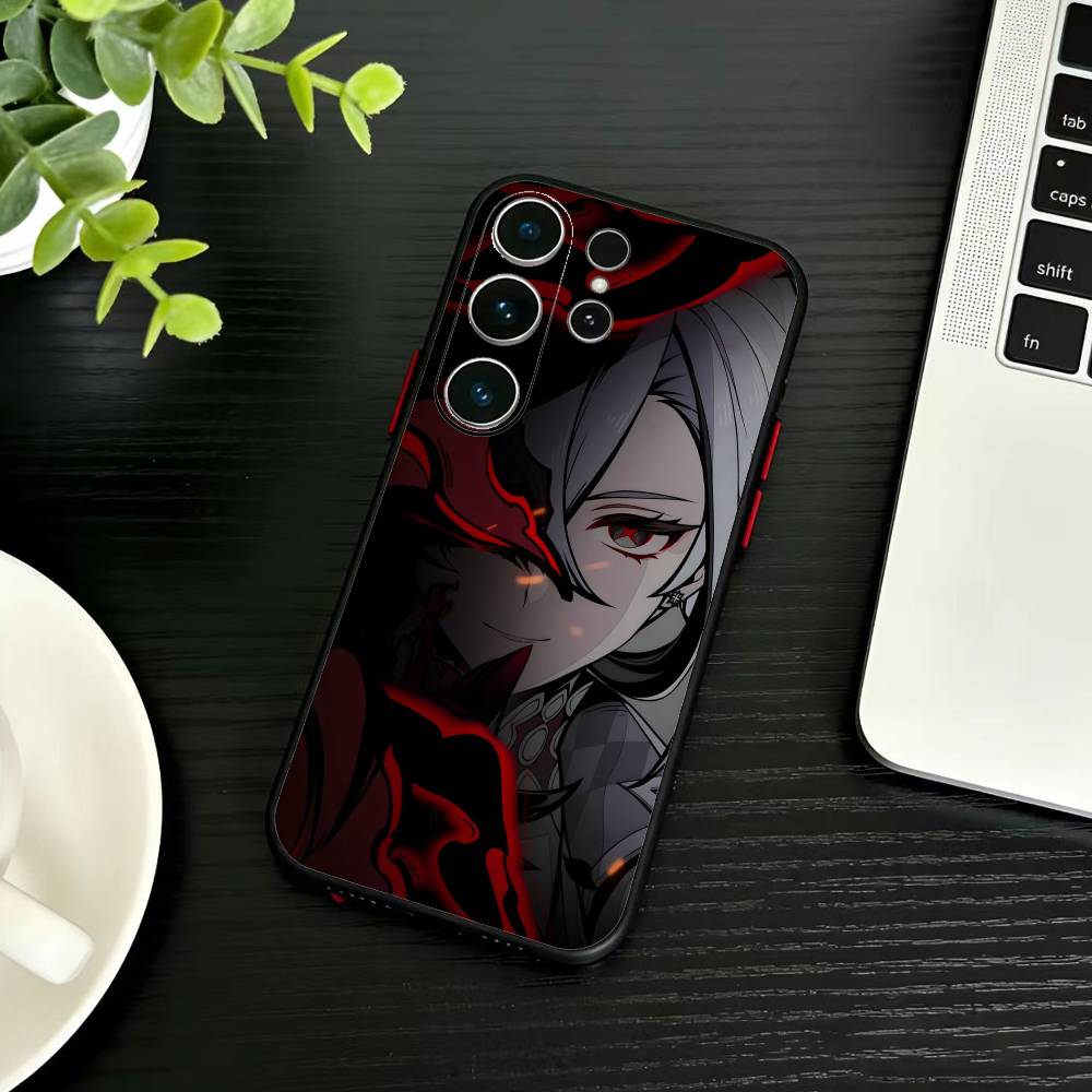 U-Genshin A-Kaedehara Kazuha Phone Case For Samsung S26,S25,S24,S23,S22,S21,S20,Ultra,Plus,FE Black Soft Cover