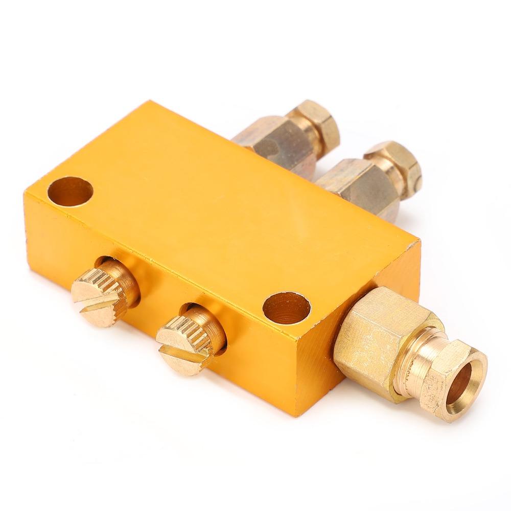 6Mm Inlet Oil Distributor Brass Material Divider Valve Piston Distributor  Industrial Machinery