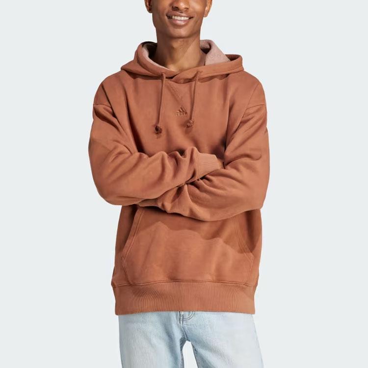 adidas Sweatshirts Men's Brown Hooded Moderate Regular IJ6928