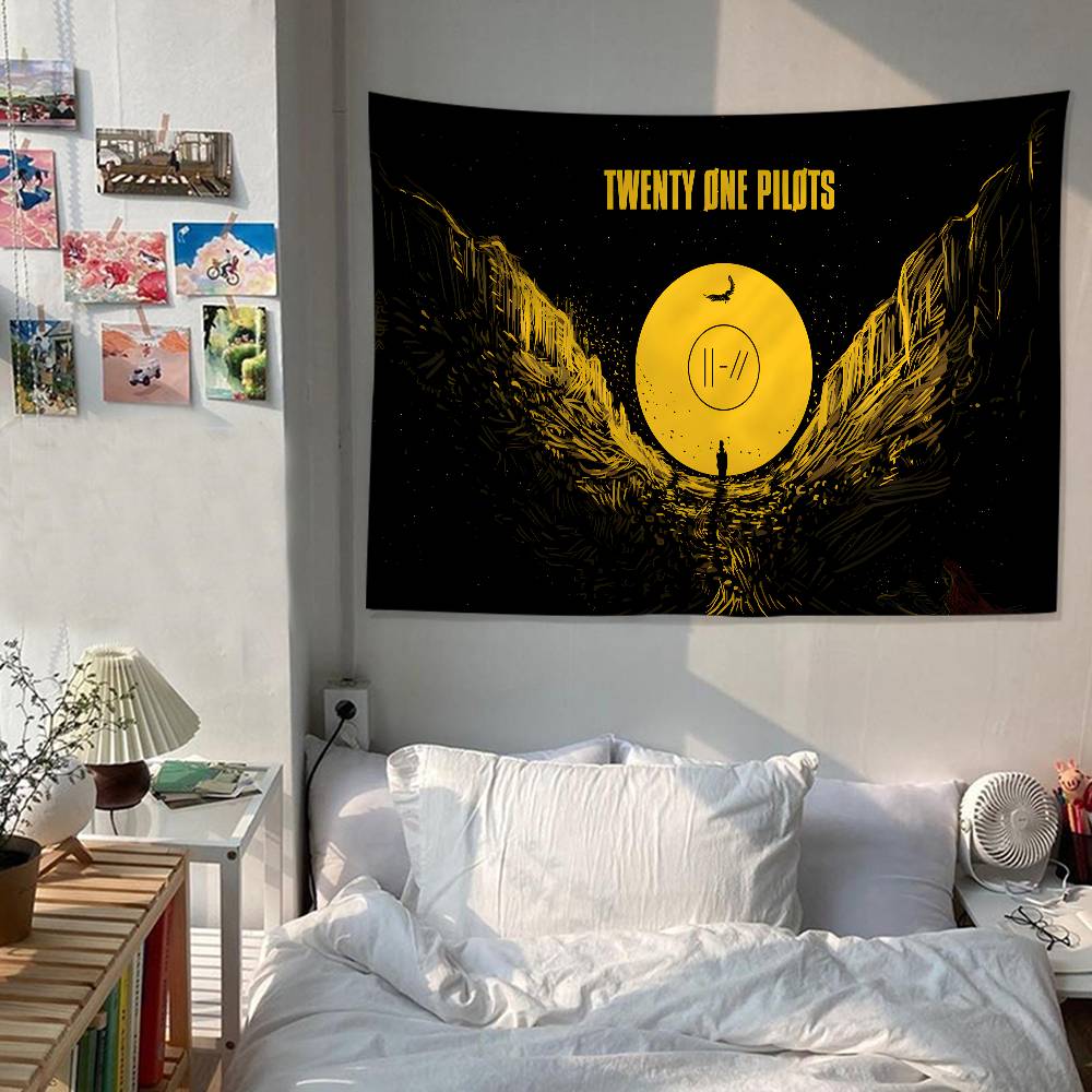 Pop Band TTwenty One Pilots Printed Large Wall Tapestry Indian Buddha Wall Decoration Witchcraft Bohemian Hippie Wall Art Decor