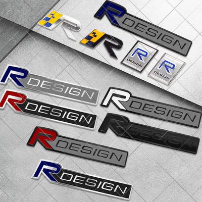 Metal 3D R Design Grille Logo Car Styling Rear Trunk Letter Emblem Sticker For XC40 S80 S40 S60 XC60 XC90 XC70 V70 V60 S90