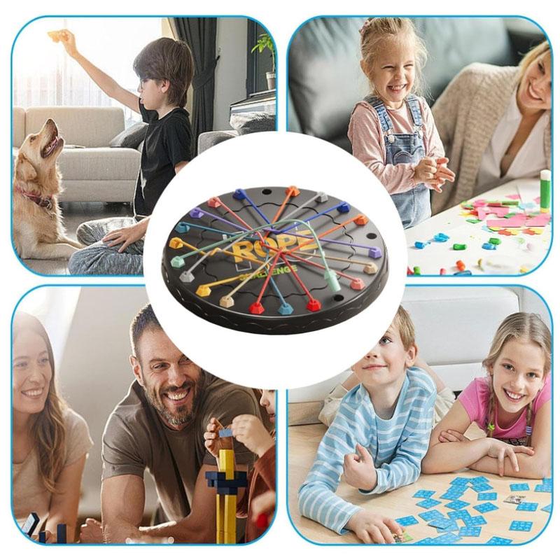 1 Set Brainy Knots Rope Untangling Table Game Challenge Logic Puzzle Board Toy Gift