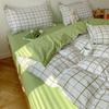 Ins Style Bedding Set Fashion Solid Color Washable Duvet Cover Without Comfortable Pillowcases Sheet for Student Soft Home Texti