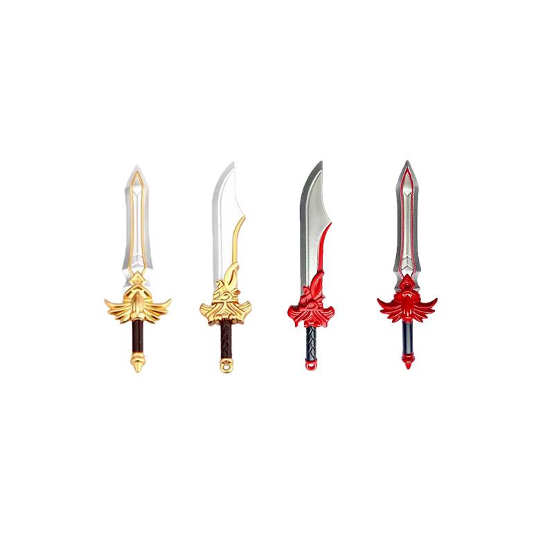 MOC Military Medieval Building Blocks Accessories Soldier Figures Bicolor Weapons Crossbow Sword Helmet Tomahawk Toy Gift X006