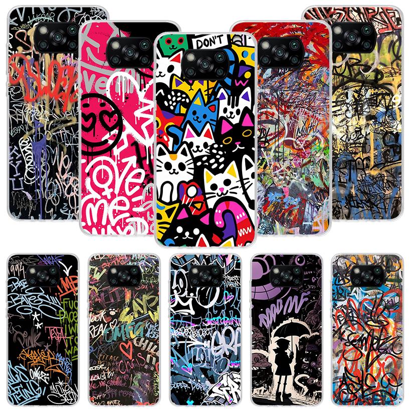 Graffiti Fashion Cool Phone Case For Xiaomi Poco F7 Ultra X7 X6 Pro X5 Redmi 15 15C 13 13C 12 12C 10 10A 10C 9 9A 9C 9T Shell Po