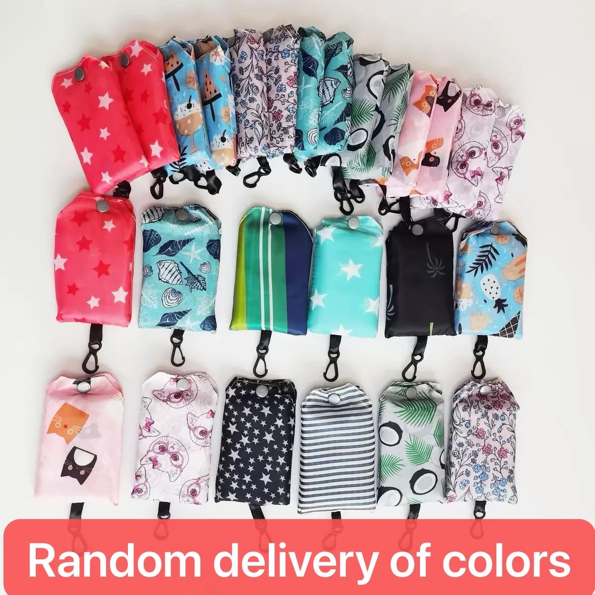 

Random Sent Fashion Recycle Travel Folding Reusable EcoTote Pouch Shopping Bag Handbags