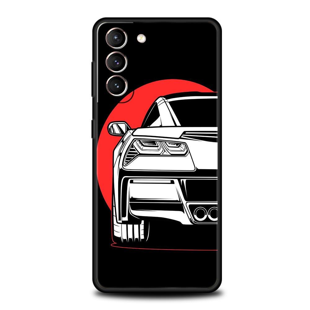 JDM Tokyo Drift Sportwagen Lampe Handyhülle Für Samsung Galaxy S23 Ultra S22 S21 S20 FE 5G S10 S10E S9 S8 Plus Note 20 Weiche Hülle