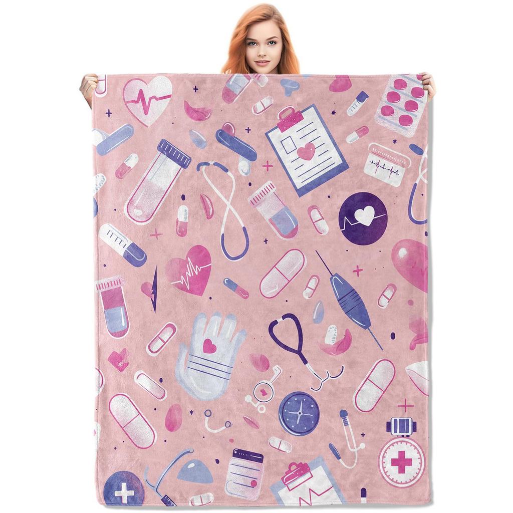 Tribute Doctor Nurse Blanket Flannel Printed Blanket Four Seasons Universal Family Leisure Sofa Blanket