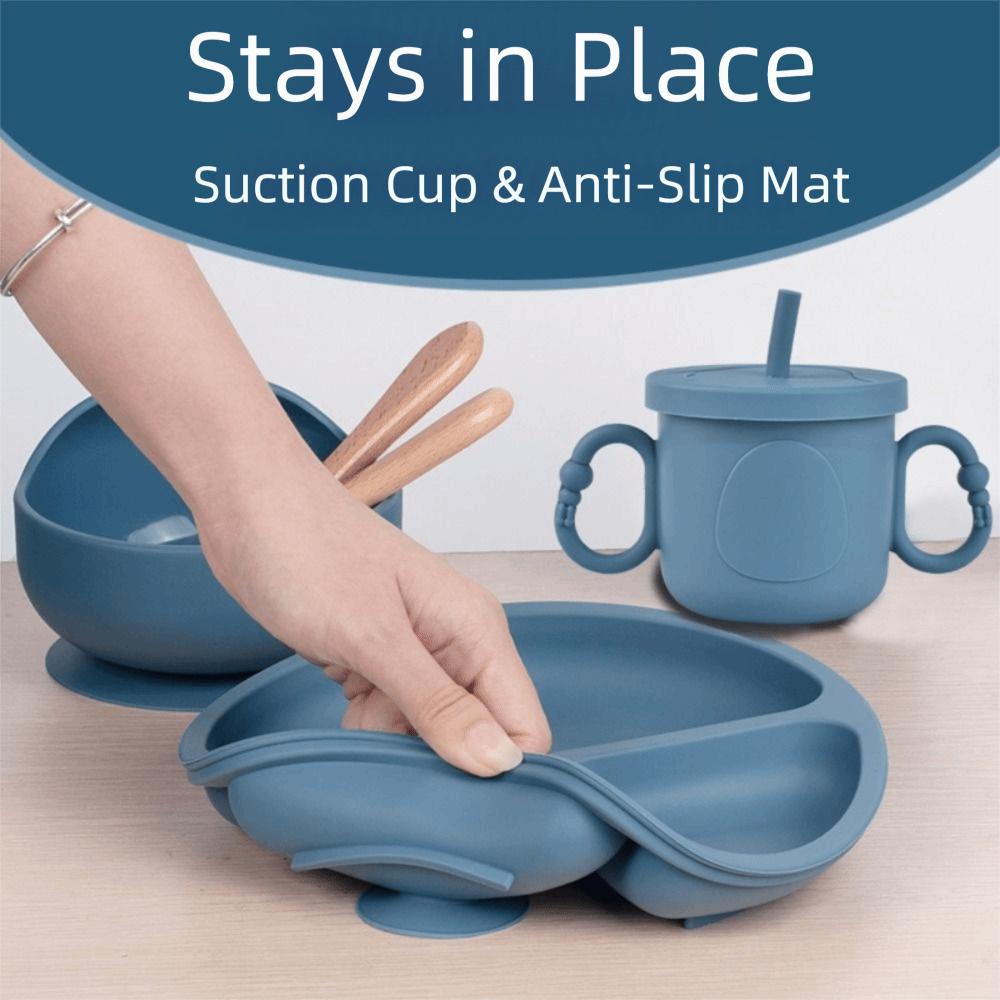 Strong Suction Children's Silicone Cutlery Feeding Tableware Baby Feeding Bowl  For Infant