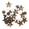 Star Shape Rivet Studs DIY Clothes Shoes Decoration Accessories with Screws 14mm