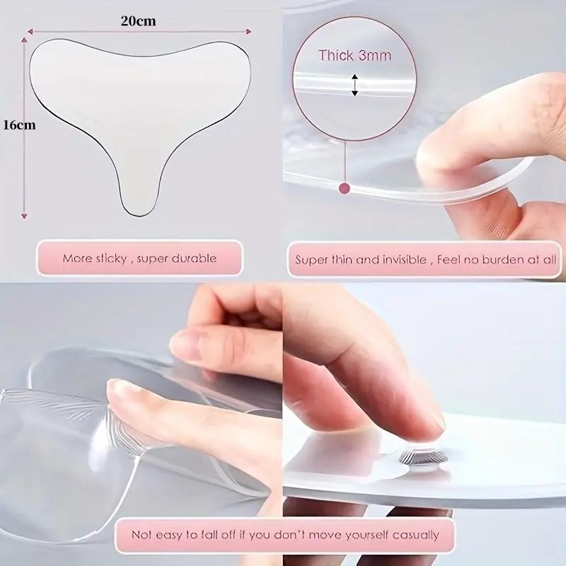 1/2pc Anti-Ageing T Anti Wrinkle Chest Pad Reusable Silicone Transparent Brust Lifting Patch Wrinkles Remover Skin Care Tools