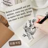 2050100pcs Blank Kraft Paper Card 12.6x7.6cm Retro Double Sided Word Card DIY Postcard Gift Greeting Invitation Message Card
