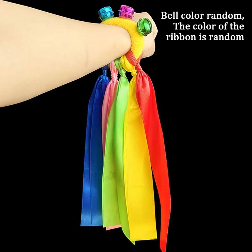 1Pcs/1Pair Elastic Bracelet Wrist Bell Pom Cheerleading Pom Club Dance Prop  Big Match