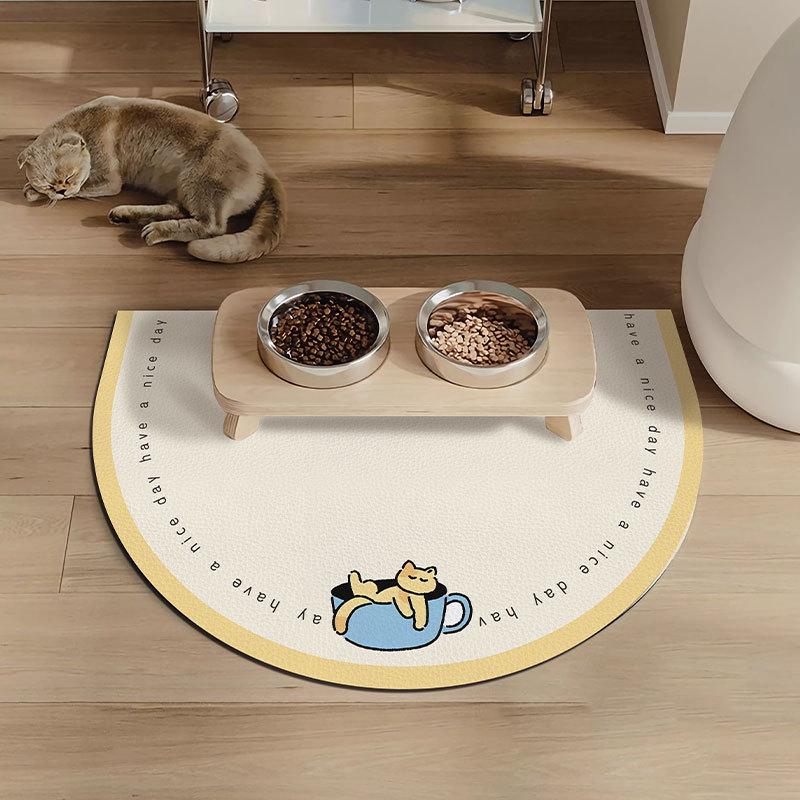 Non-Slip, Water-Absorbing Pet Placemats for Cats & Dogs - Easy-to-Clean Diatom Mud Mats