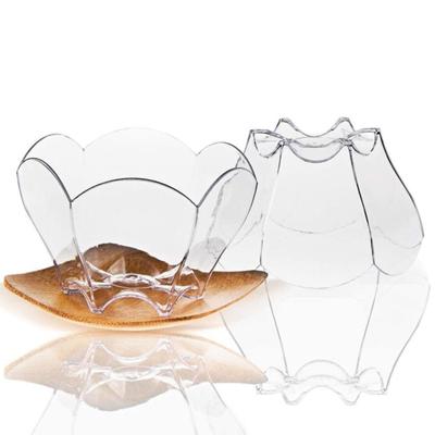 24Pcs 90ML Dessert Cup Food Grade Thickened Disposable Plastic Smooth Edges Flower Shape Cake Cup Party Supplies