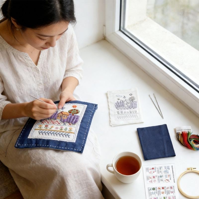 Complete Embroidery Book Sewing Books Set Includes Needle Thread Patterns And Step By Step Instructions