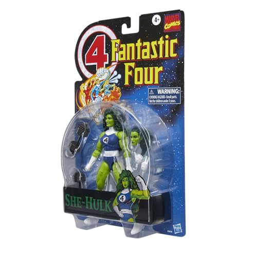 Hasbro MARVEL Comics She-Hulk Retro Blister Package Fantastic Four Comics Replica 6-inch Collectible Action Figure G0630 Authentic