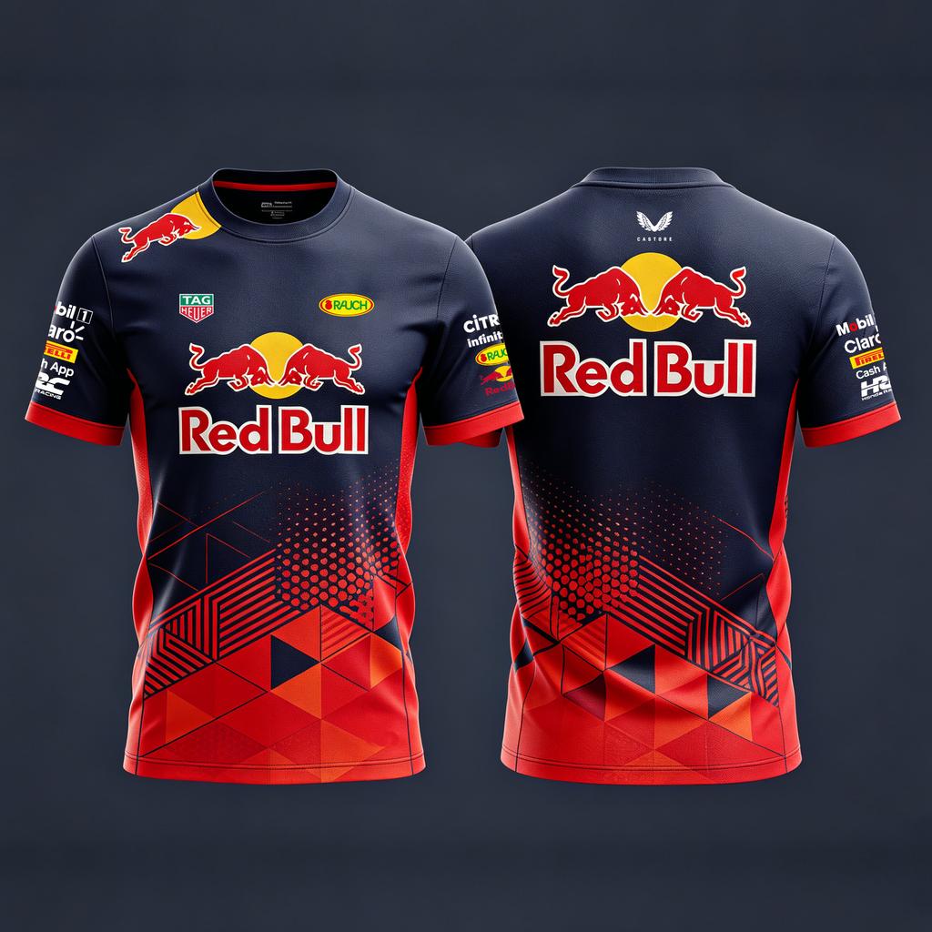 Red Bull Závodní tým 3D potisk Tričko Pánské Letní Krátký rukáv Formule 1 Motorsport Sportovní Tričko Ležérní Streetwear Top