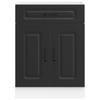 Vidaxl Lower Kitchen Cabinet, Kalmar, Black, Wood-based Material