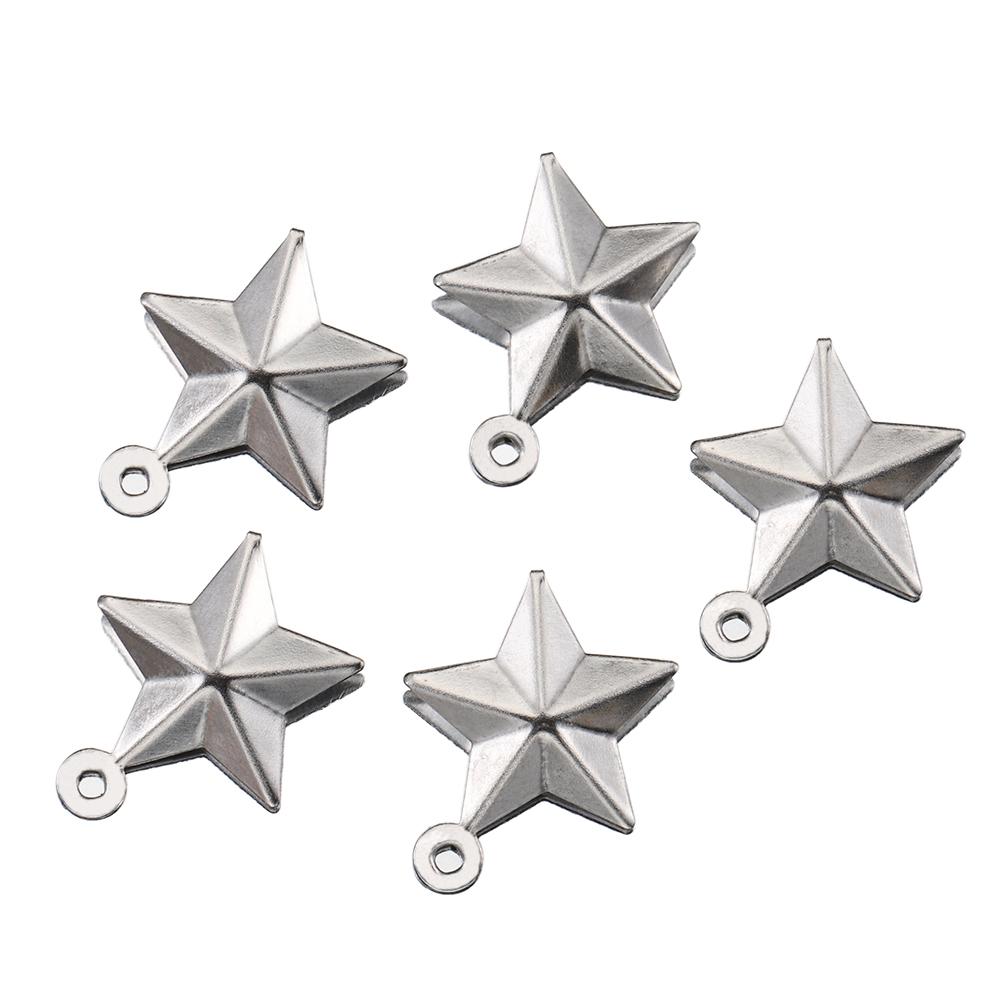 20 Stück 13mm Edelstahl Stern Anhänger Charms für Ohrring Halskette Armband DIY Schmuckherstellung Zubehör Großhandel Zubehör