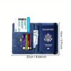 1Pc Multi Functional Passport Casemulti-Card Passport Holder Walletcan Put Sim Card Id Card Outdoor Essential Fashion Wallet